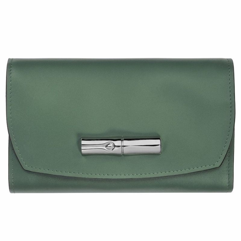Olive Longchamp Roseau Women's Wallets